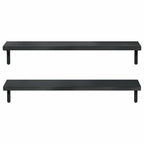 Mensole a Muro 2 pz 100x23,5 cm Nero in Acciaio Inossidabile