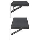 Mensole a Muro 2 pz 100x23,5 cm Nero in Acciaio Inossidabile