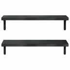 Mensole a Muro 2 pz 75x23,5 cm Nero in Acciaio Inossidabile