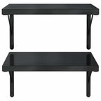 Mensole a Muro 2 pz 50x40 cm Nero in Acciaio Inossidabile