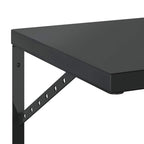 Mensole a Muro 2 pz 50x40 cm Nero in Acciaio Inossidabile