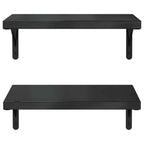 Mensole a Muro 2 pz 50x30 cm Nero in Acciaio Inossidabile