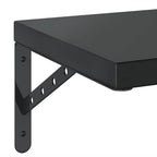 Mensole a Muro 2 pz 50x30 cm Nero in Acciaio Inossidabile