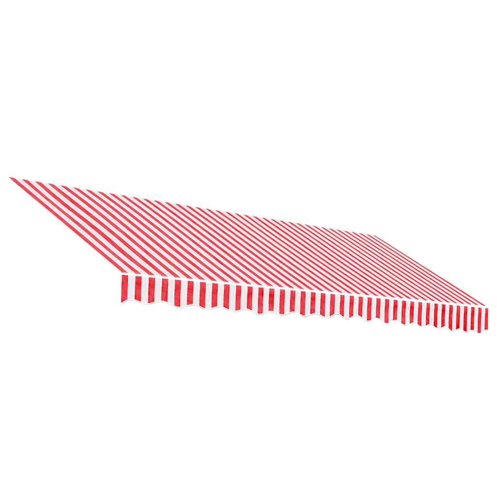 Tessuto di Ricambio per Tenda Strisce Rosse e Bianche 4x3,5 m