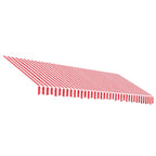 Tessuto di Ricambio per Tenda Strisce Rosse e Bianche 4x3,5 m