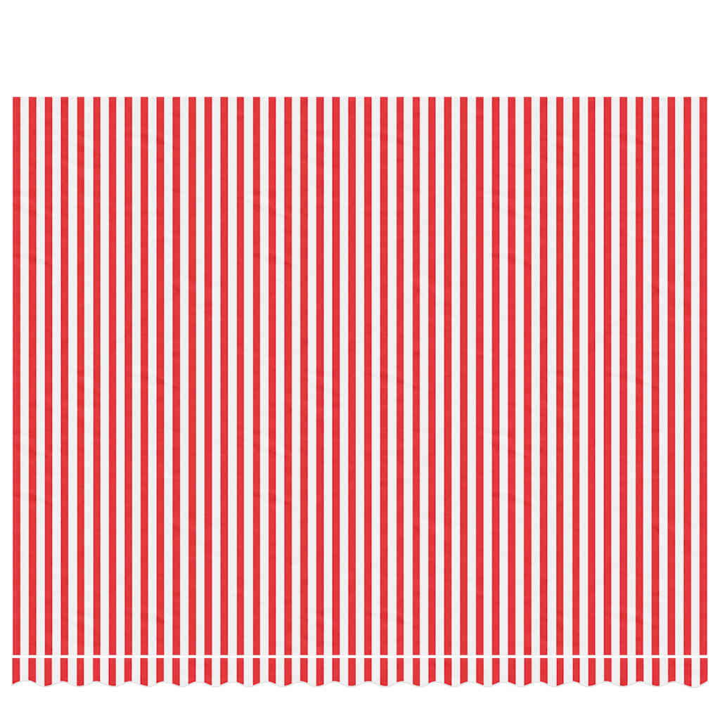 Tessuto di Ricambio per Tenda Strisce Rosse e Bianche 4,5x3,5 m