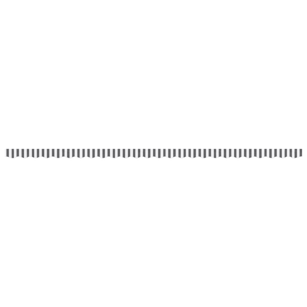 Tessuto Ricambio Mantovana Tenda Strisce Antracite e Bianche 6m