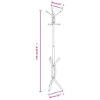 Appendiabiti Bianco 176 cm in Ferro Verniciato a Polvere
