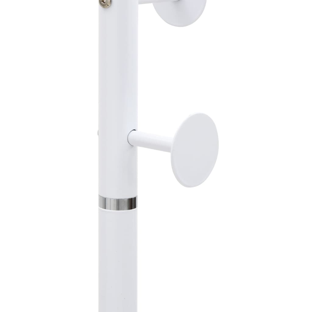Appendiabiti Bianco 176 cm in Ferro Verniciato a Polvere