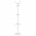 Appendiabiti con Portaombrelli Bianco 180 cm Ferro Verniciato