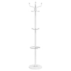 Appendiabiti con Portaombrelli Bianco 180 cm Ferro Verniciato