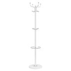 Appendiabiti con Portaombrelli Bianco 180 cm Ferro Verniciato