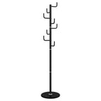 Appendiabiti Nero 183 cm in Ferro Verniciato a Polvere