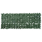Paravento da Balcone con Foglie Verde Scuro 200x75 cm