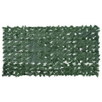 Paravento da Balcone con Foglie Verde Scuro 200x100 cm