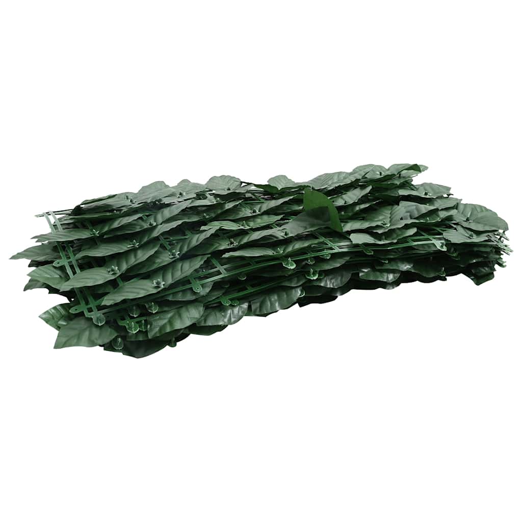 Paravento da Balcone con Foglie Verde Scuro 200x100 cm