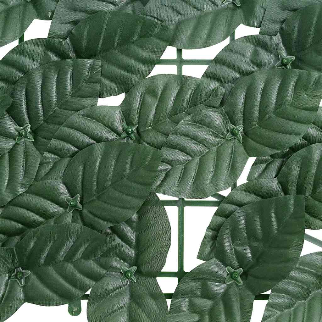 Paravento da Balcone con Foglie Verde Scuro 200x100 cm