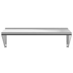 Mensola a Muro 100x45x31 cm Argento in Acciaio Inossidabile