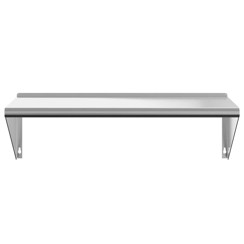 Mensola a Muro 100x45x31 cm Argento in Acciaio Inossidabile