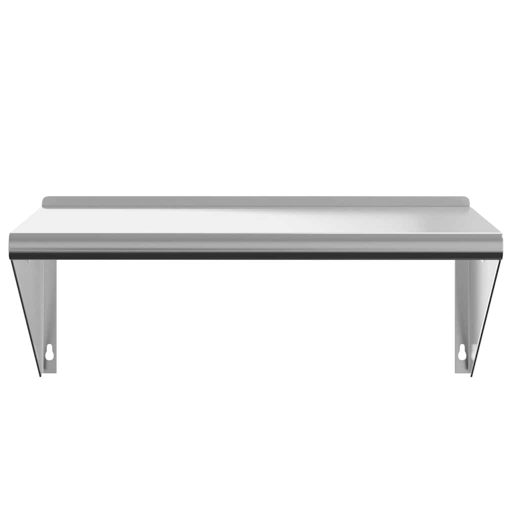 Mensola a Muro 75x45x31 cm Argento in Acciaio Inossidabile
