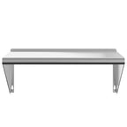 Mensola a Muro 75x45x31 cm Argento in Acciaio Inossidabile