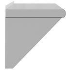 Mensola a Muro 75x30x31 cm Argento in Acciaio Inossidabile