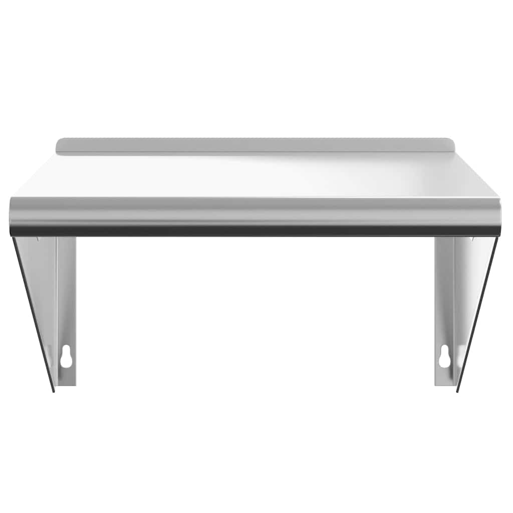 Mensola a Muro 50x45x31 cm Argento in Acciaio Inossidabile