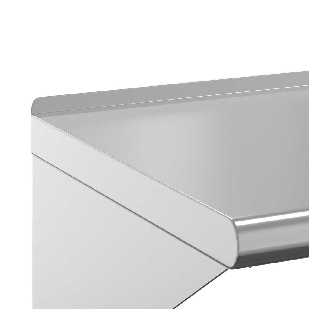 Mensola a Muro 50x45x31 cm Argento in Acciaio Inossidabile