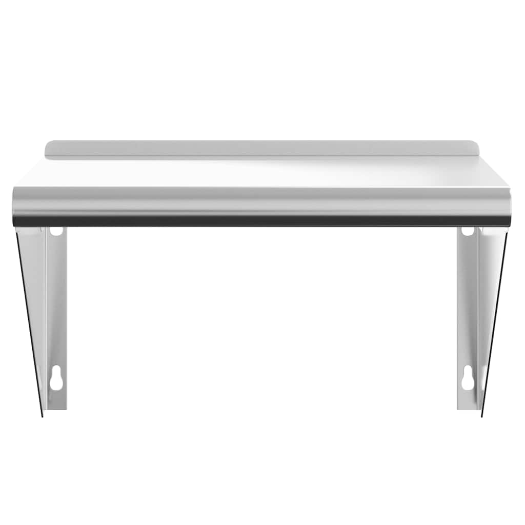 Mensola a Muro 50x30x31 cm Argento in Acciaio Inossidabile