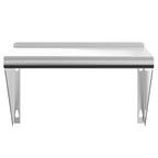 Mensola a Muro 50x30x31 cm Argento in Acciaio Inossidabile