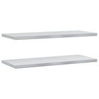 Mensole a Muro 2 pz 100x40 cm Argento in Acciaio Inossidabile