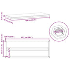 Mensole a Muro 2 pz 100x40 cm Argento in Acciaio Inossidabile