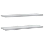 Mensole a Muro 2 pz 100x30 cm Argento in Acciaio Inossidabile