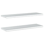 Mensole a Muro 2 pz 100x30 cm Argento in Acciaio Inossidabile
