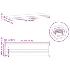 Mensole a Muro 2 pz 100x30 cm Argento in Acciaio Inossidabile