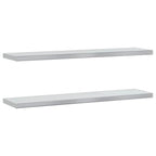 Mensole a Muro 2pz 100x23,5cm Argento in Acciaio Inossidabile