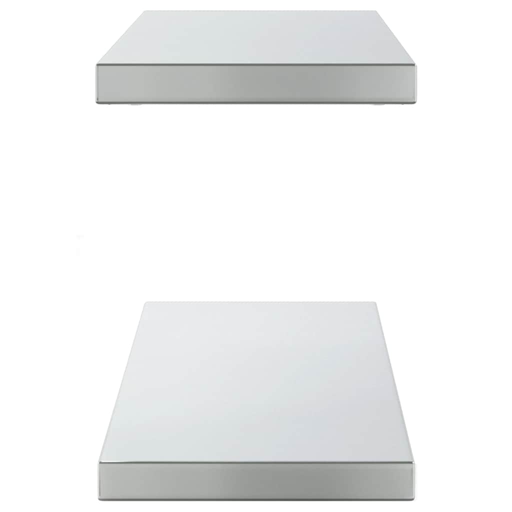 Mensole a Muro 2pz 100x23,5cm Argento in Acciaio Inossidabile