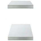 Mensole a Muro 2pz 100x23,5cm Argento in Acciaio Inossidabile