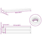 Mensole a Muro 2pz 100x23,5cm Argento in Acciaio Inossidabile