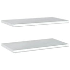 Mensole a Muro 2 pz 75x40 cm Argento in Acciaio Inossidabile