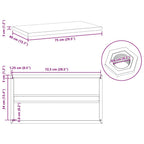 Mensole a Muro 2 pz 75x40 cm Argento in Acciaio Inossidabile
