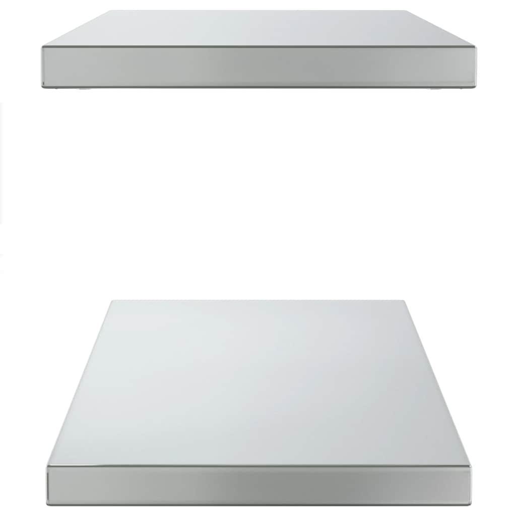 Mensole a Muro 2 pz 75x30 cm Argento in Acciaio Inossidabile