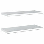 Mensole a Muro 2 pz 75x30 cm Argento in Acciaio Inossidabile