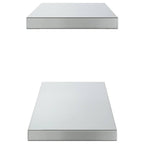 Mensole a Muro 2 pz 75x23,5cm Argento in Acciaio Inossidabile