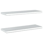 Mensole a Muro 2 pz 75x23,5cm Argento in Acciaio Inossidabile