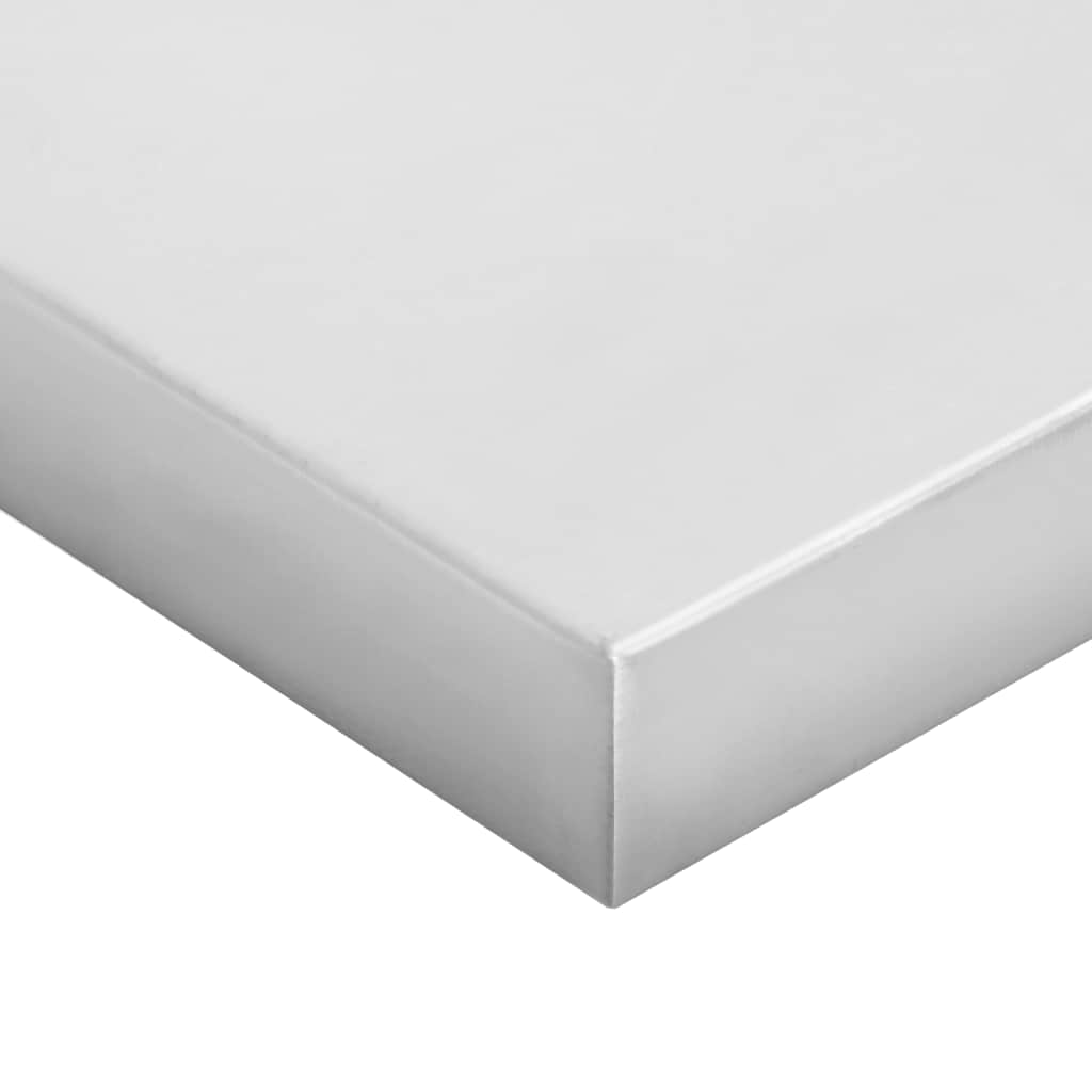 Mensole a Muro 2 pz 75x23,5cm Argento in Acciaio Inossidabile