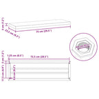 Mensole a Muro 2 pz 75x23,5cm Argento in Acciaio Inossidabile