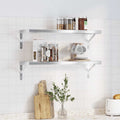 Mensole a Muro 2 pz 75x23,5cm Argento in Acciaio Inossidabile