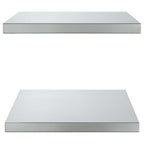 Mensole a Muro 2 pz 50x40 cm Argento in Acciaio Inossidabile