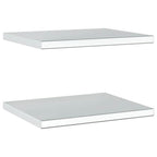 Mensole a Muro 2 pz 50x40 cm Argento in Acciaio Inossidabile
